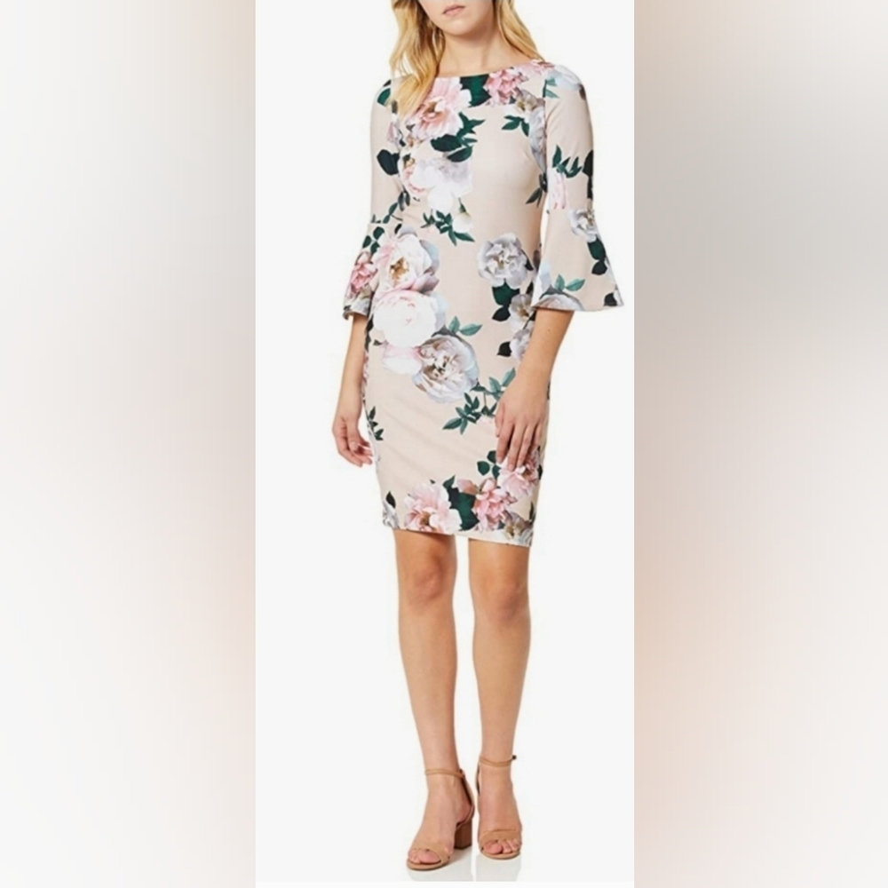 Calvin Klein Peplum Floral Dress